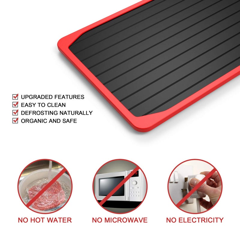 ROYOR Defrosting Plate, Thawing Tray for Frozen Meat Large, Miracle Thaw Defrosting Tray Original, Thawing Plate for Frozen Meat, Rapid thaw defrosting mat Thawing Mat - Image 5
